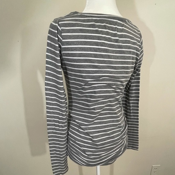 Motherhood Maternity sz sm gray/white stripe - Picture 3 of 8